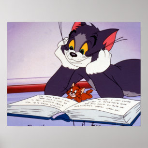 Póster El Libro De Lectura De Tom Y Jerry Autografiado