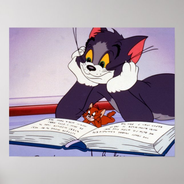 Póster El Libro De Lectura De Tom Y Jerry Autografiado (Frente)