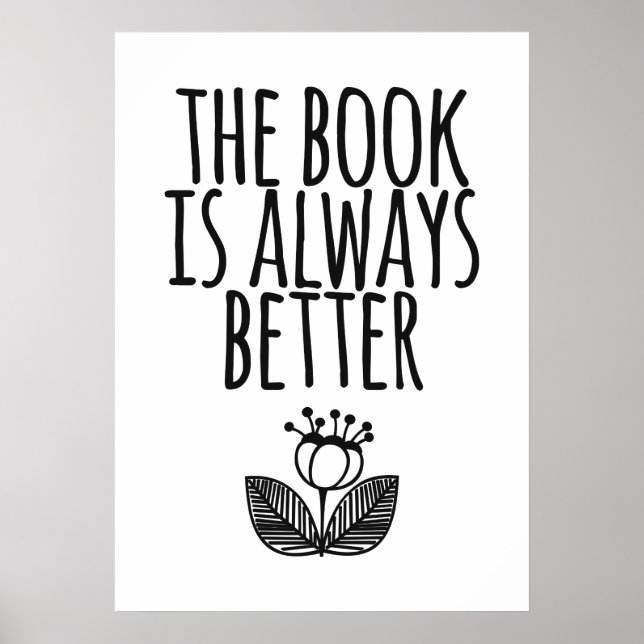 Póster El libro es siempre mejor (Frente)