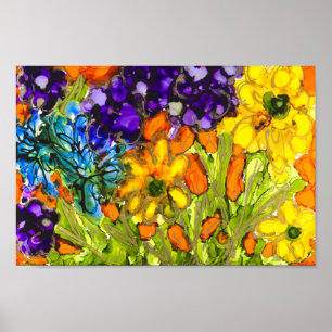 Póster El lienzo de pared flotante que hay debajo