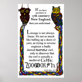 Póster El linaje no siempre es lineal, Macrame Owl Poster