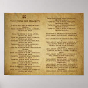 Póster El Litany por la Humildad.