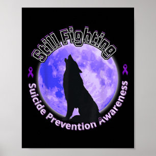 Póster El lobo de la prevención del suicidio