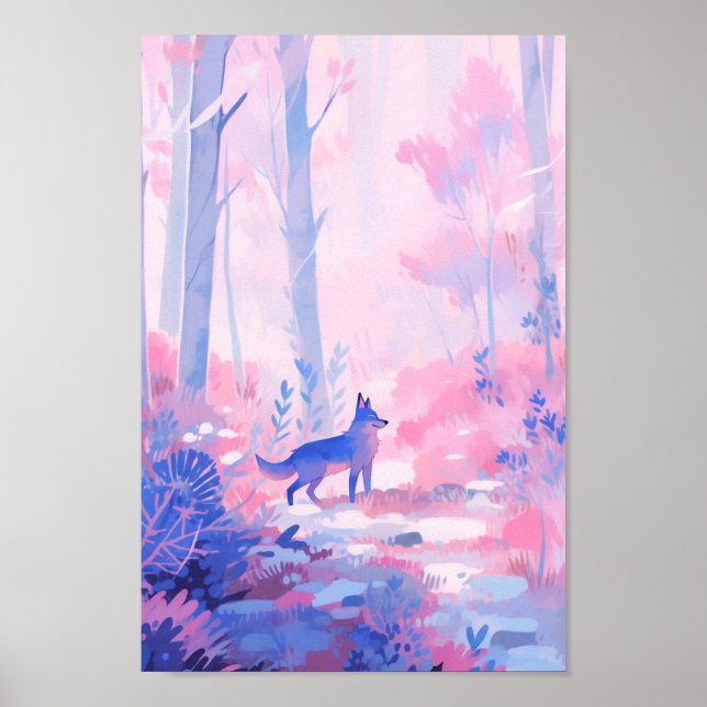 Póster El lobo en la nieve (Frente)