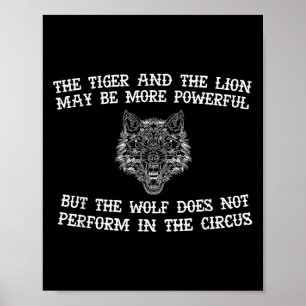 Póster El lobo no actúa en el circo Lobo genial M