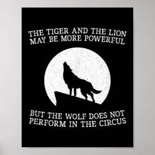 Póster El Lobo No Actúa En El Circo Lobo Genial M
