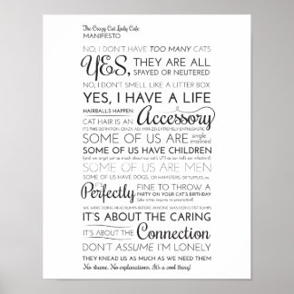 Póster El loco manifiesto de la señora del gato