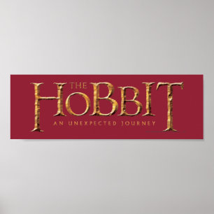 Póster El logotipo de Hobbit texturizado