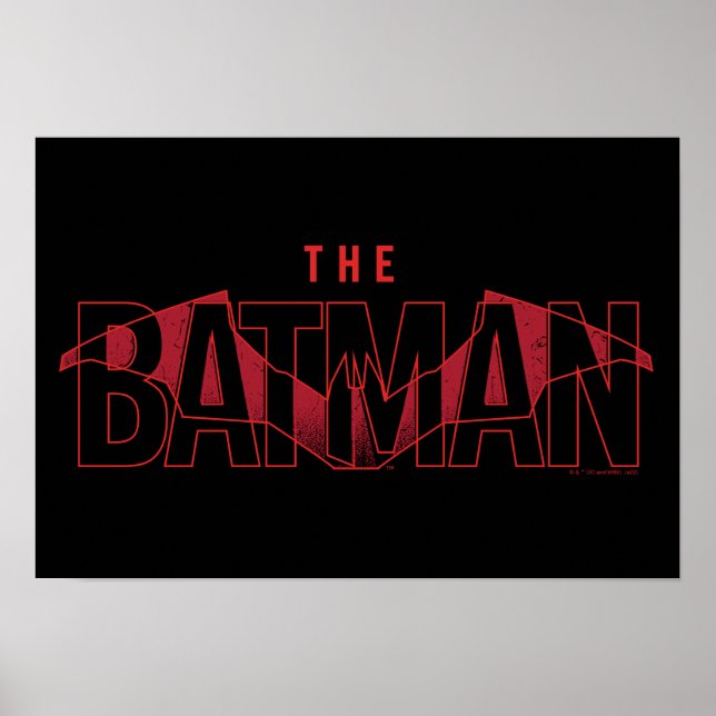 Póster El logotipo sobrepuesto de Batman Bat (Frente)