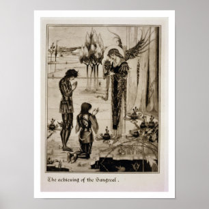 Póster El logro del Sangreal, de Le Morte d'Ar