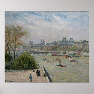 Póster El Louvre, la primavera de Camille Pissarro