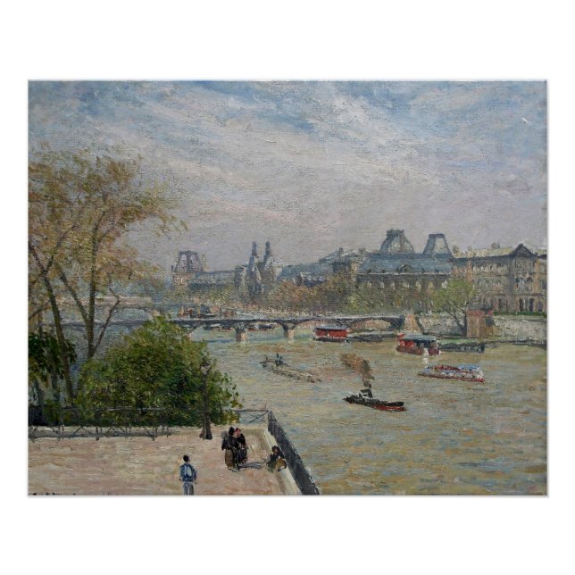 Póster El Louvre, Primavera  Camille Pissarro (Anverso)