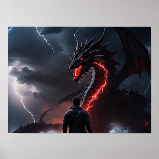 Póster El luchador desafía a un dragón (Frente)