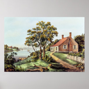 Póster El lugar de nacimiento de Washington en Bridges Cr