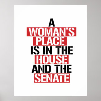 Póster El lugar de una mujer está en la casa y en el sena