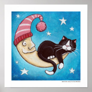 Póster El lugar más seguro para una siesta del gato