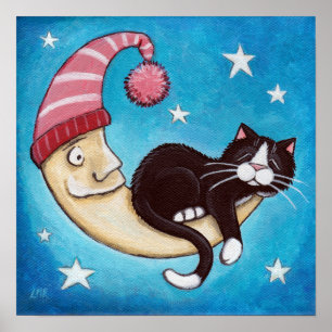 Póster El lugar más seguro para una siesta del gato