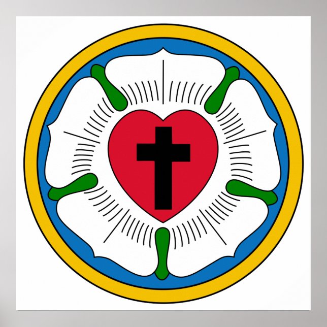 Póster El luteranismo lutero Rosa Martin Luther (Frente)