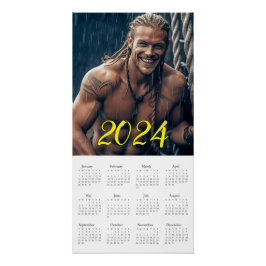 Póster El Macho Más Brutal 2024. Calendario