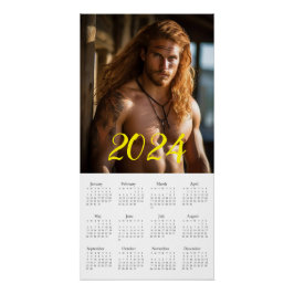 Póster El Macho Más Brutal 2024. Calendario