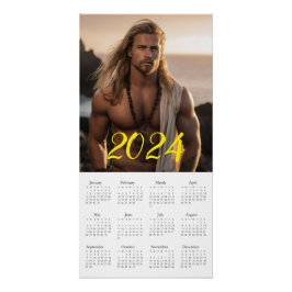 Póster El Macho Más Brutal 2024. Calendario