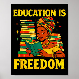 Póster El maestro educación historia negra es libertad af