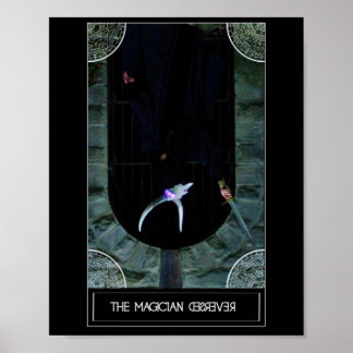 Póster El mago poster de tarot invertido