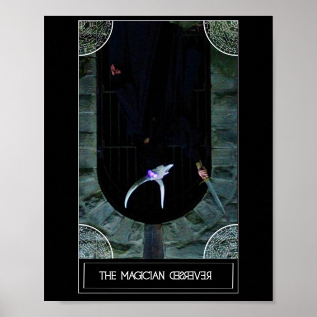 Póster El mago poster de tarot invertido (Frente)