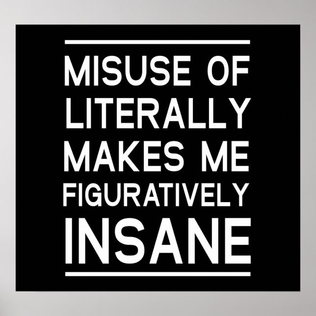 Póster El mal uso de la literatura (Frente)