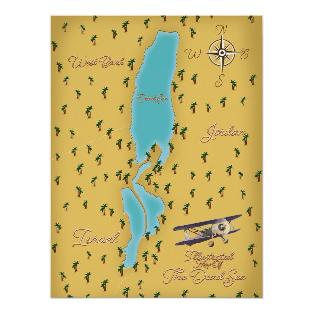 Póster El mapa antiguo del Mar Muerto (Anverso)
