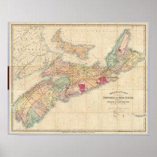 Póster El mapa de Mackinlay de la provincia de Nueva