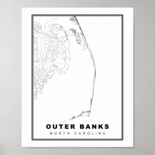 Póster El mapa de Outer Banks
