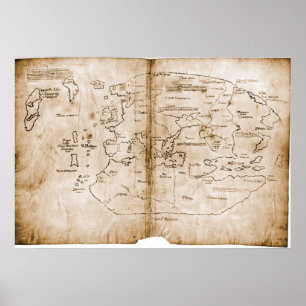 Póster El mapa Mappa del siglo XV Mundi de Vinland