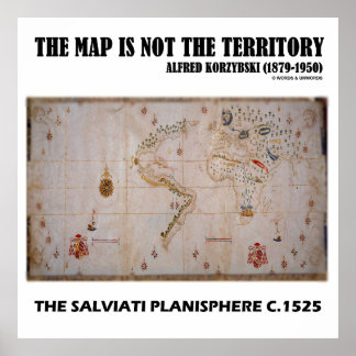 Póster El Mapa No Es El Territorio Planisferio De Salviat