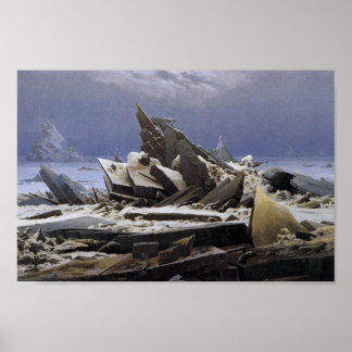 Póster El mar del hielo de Caspar David Friedrich