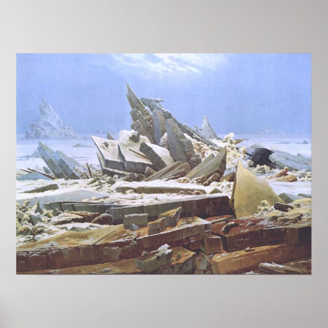 Póster El mar del hielo (Friedrich 1824) (Frente)