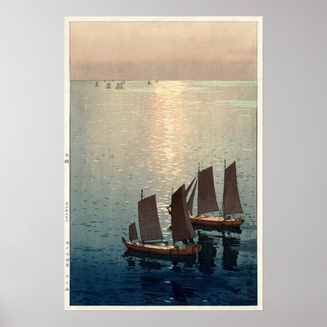 Póster El mar resplandeciente de Hiroshi Yoshida (Frente)