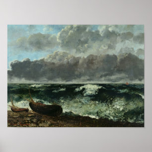 Póster El mar tempestuoso o, la onda, 1870