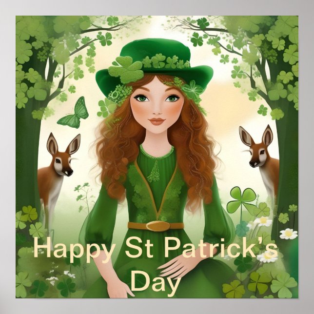 Póster El maravilloso Día de la Tierra de Bosques St Patr (Frente)