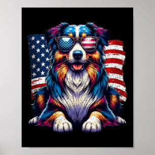 Póster El Maravilloso Pastor Australiano 4 De Julio De Ee