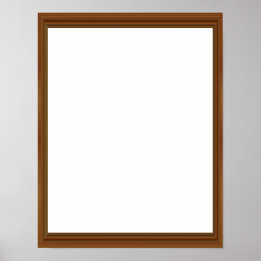 Póster El marco de madera hermoso Espectacular e impresio