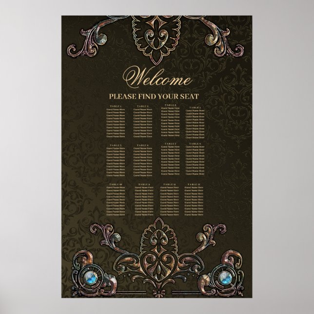 Póster El marco ostenta un diseño opulento (Frente)