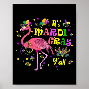 Póster El Mardi Gras Y'all Chicas de disfraces de flamenc