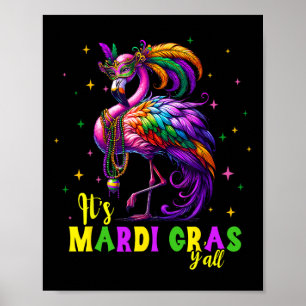Póster El Mardi Gras Y'all Chicas de disfraces de flamenc