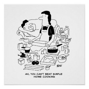 Póster El marido dice "No puedes vencer a la cocina caser
