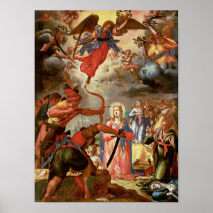 Póster El martirio de Santa Úrsula, principios del siglo 