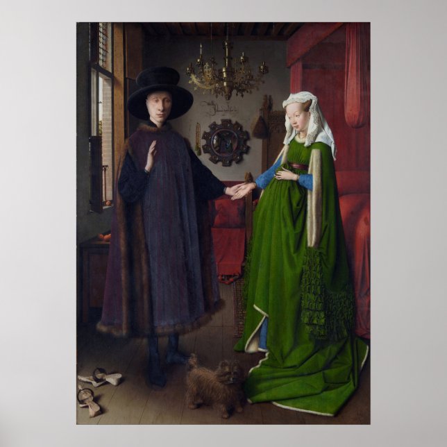 Póster El matrimonio Arnolfini (por Jan van Eyck) (Frente)