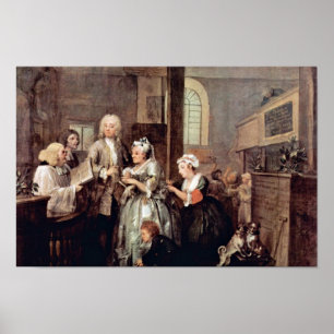 Póster El Matrimonio De Una Viuda " De Hogarth William