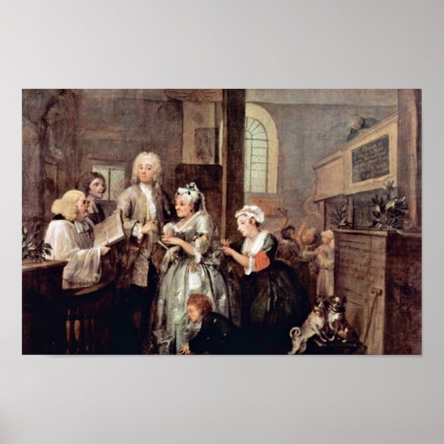 Póster El Matrimonio De Una Viuda " De Hogarth William (Frente)