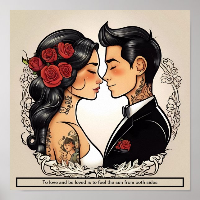 Póster El matrimonio es encontrar a alguien que esté de a (Frente)